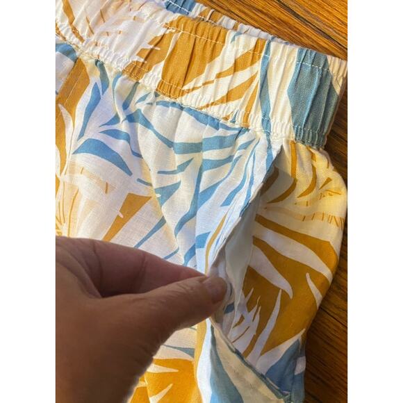 Cynthia Rowley Linen Wide Leg Pants Cropped Pockets Women’s Large - Picture 2 of 7